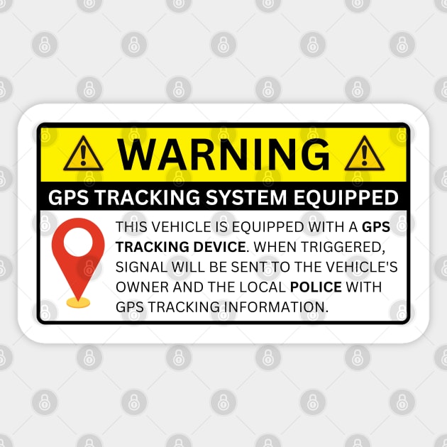 Anti-Theft Car Vehicle Stickers with GPS Tracking Warning - Car