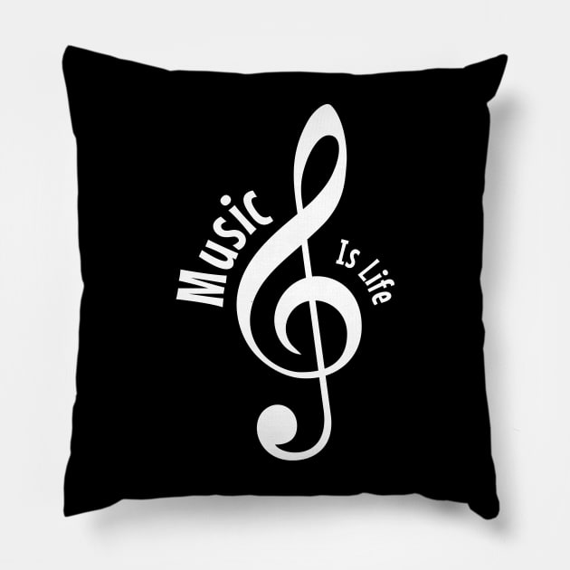 Music is life Pillow by Degiab