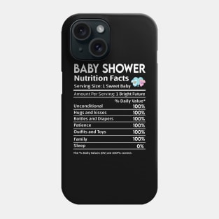 Baby Shower Nutrition Facts Label Phone Case