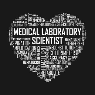 Medical Laboratory Scientist Heart Design T-Shirt