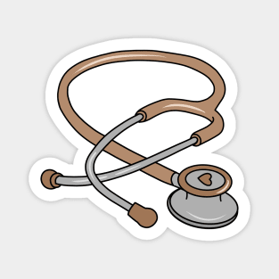 Stethoscope - taupe brown color Magnet