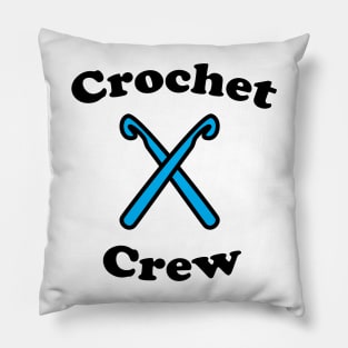 Crochet Crew Blue Hooks Funny Pillow