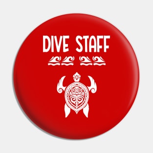 Polynesian Turtle Tattoo Design -Dive Staff Scuba Diving Pin