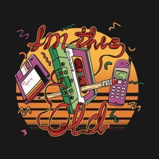 I'm This Old Audio Cassette & Pencil Retro T-Shirt