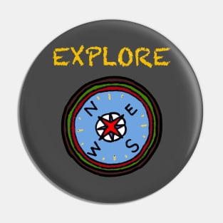 explore compass Pin