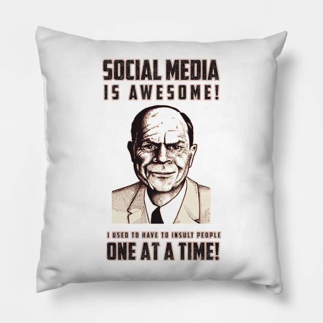 Social Media is Awesome Pillow by ranxerox79