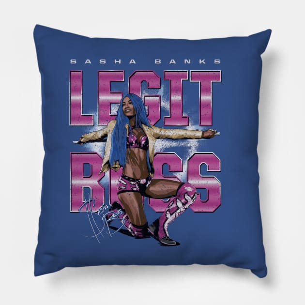 Sasha Banks Pose Pillow by MunMun_Design