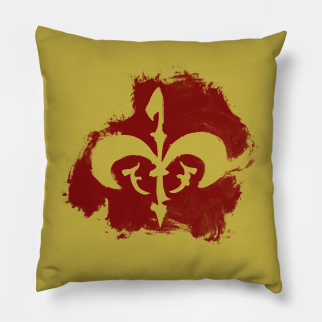 Watercolor Royal Symbol Pillow by fashionsforfans