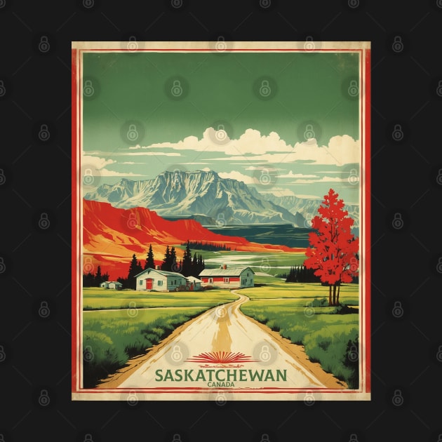 Saskatchewan Canada Vintage Poster Tourism by TravelersGems