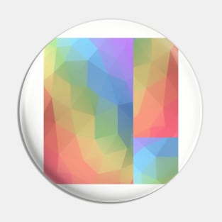 Abstract Rainbow Triangle Gradient Pin