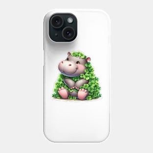 Clover Hippo St Patricks Day Phone Case