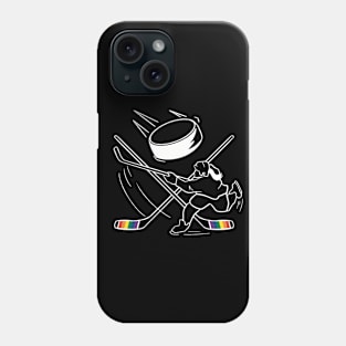 Pride Hockey Player (With Ponytail) LGBT Design Phone Case