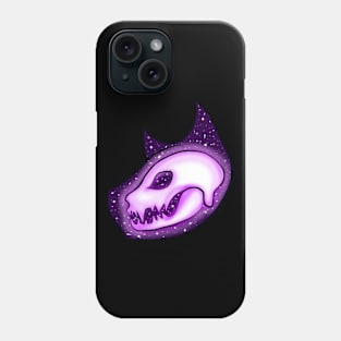 Purple Galaxy Cat Skull Phone Case