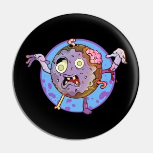 Cute Zombie Cream Filled Donut Pin