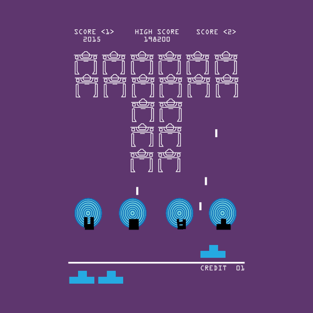 Tron Meets Space Invaders by Designrede