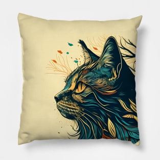 Funny Cat Vintage PewPewPew - Cat Lover Pillow