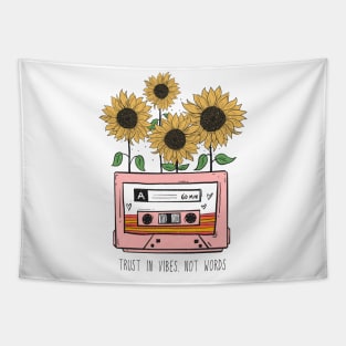 Trust in vibes not words Tapestry