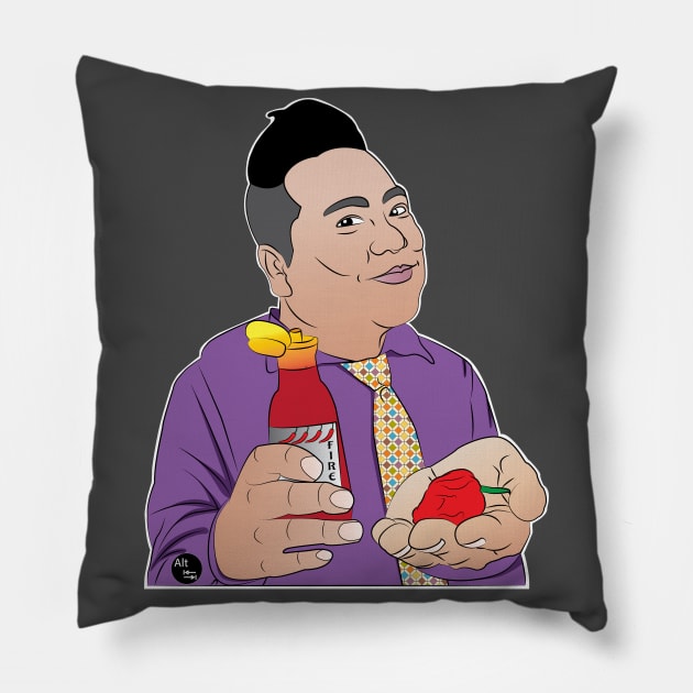 Kim's Convenience Kimchee Scotch Bonnet Dare Pillow by AltTabStudio