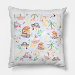 Pirates | Watercolor | Pattern Pillow