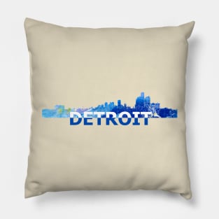 Detroit Skyline Pillow