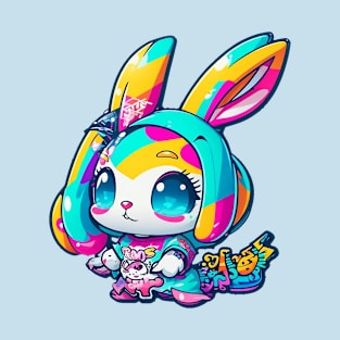 Colorful Bunny Kawaii T-Shirt