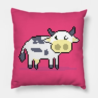 Nature's Pixel Brush Cow Pillow