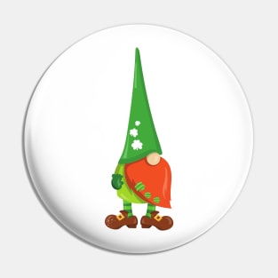 Saint Patrick's Day, Cute Gnome, Lucky Clovers Pin