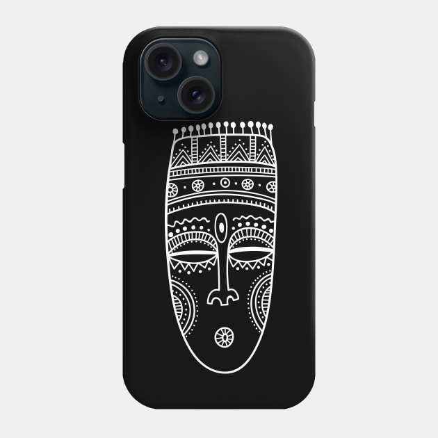 Tribal mask White Phone Case by yuliia_bahniuk