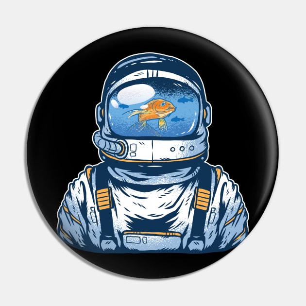 Astronaut with Fish Pin by EarlAdrian