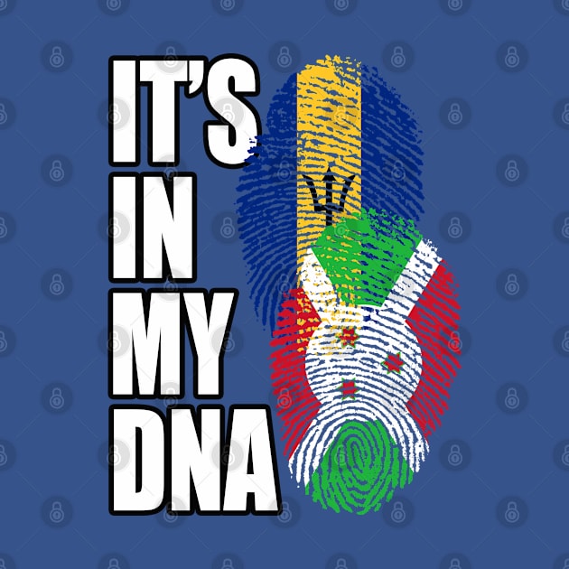 Burundian And Barbadian Mix Heritage DNA Flag by Just Rep It!!