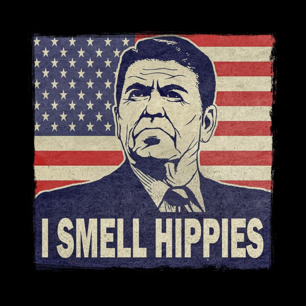 I Smell Hippies Ronald Reagan by ZlaGo