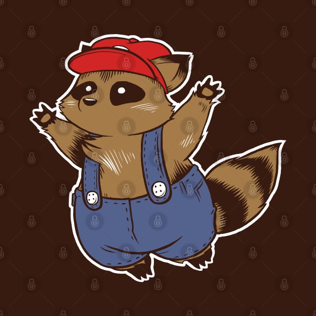 Tanuki in a Plumber Suit by samandfuzzy