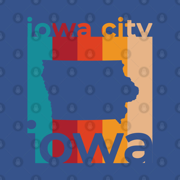 Disover Iowa City Iowa Retro - Iowa City - T-Shirt