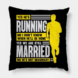 Marathon Running Runner's Wife Gift Pillow