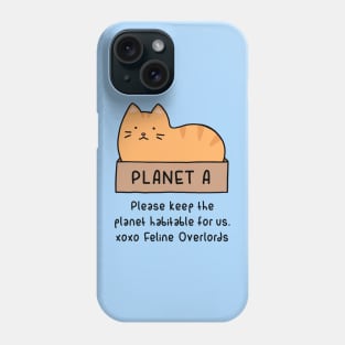 Orange Cat - Habitable Planet (Sky Blue) Phone Case