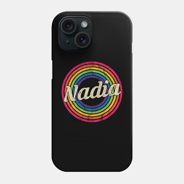 Nadia - Retro Rainbow Faded-Style Phone Case by MaydenArt