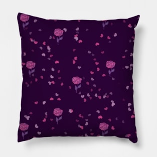 Valentine Rose Pattern Pillow