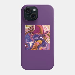 Fluid art in flowing colors for your facemask Phone Case