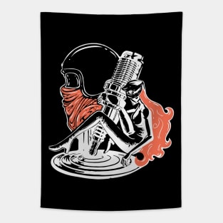 Motorcycle Helmet Biker Chick Spark Plug Girl Tapestry