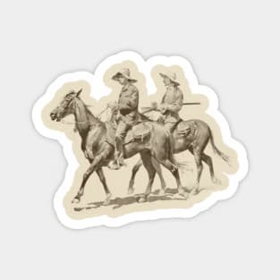 Two Riders on the Trail Magnet