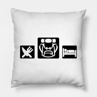 EAT SLEEP CAMP Pillow