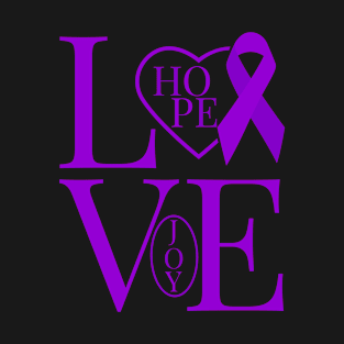 Violet Awareness Ribbon T-Shirt