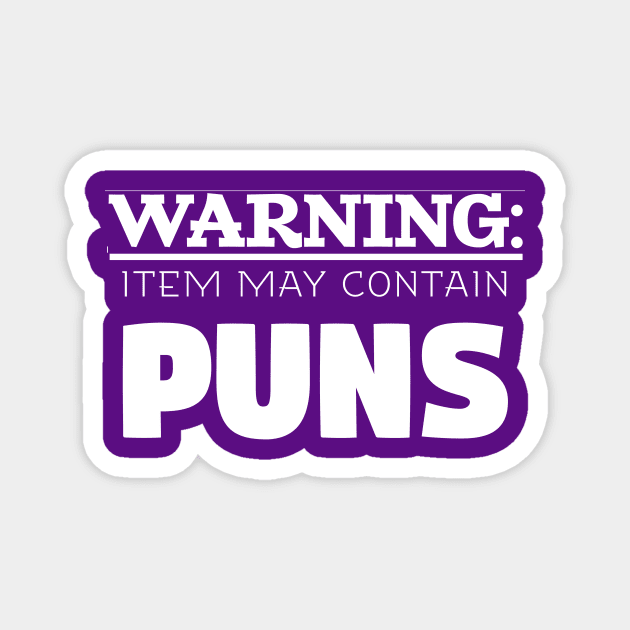 May Contain Puns Magnet by jimtait