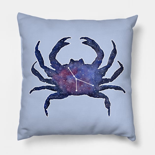 Astrological sign cancer constellation Pillow by Savousepate