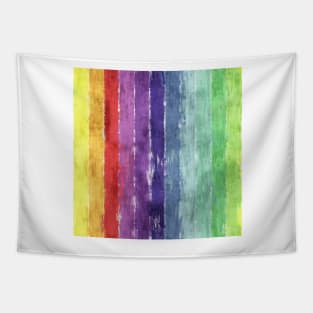 Geometric Stripes Watercolor Tapestry