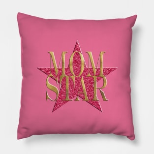 Sparkle and Shine Mother's Day Star Pink Pillow