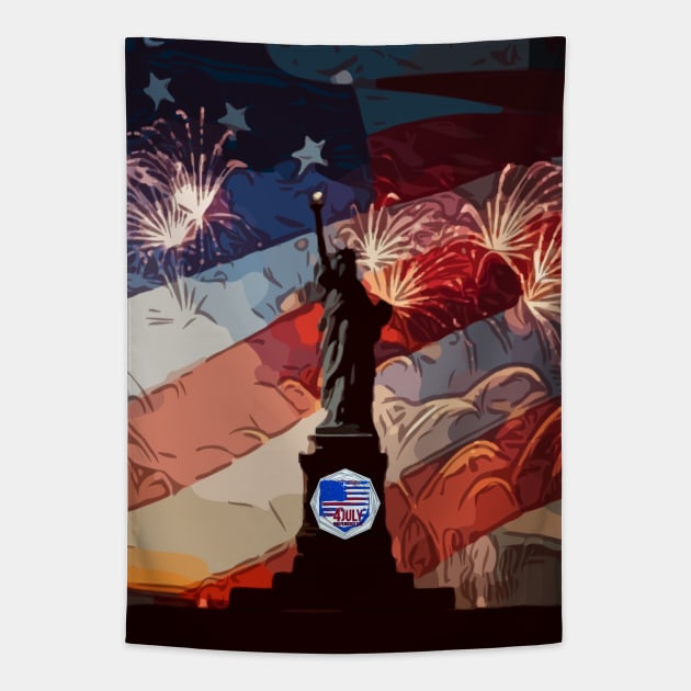 July 4th 1776 independence day Tapestry by FasBytes