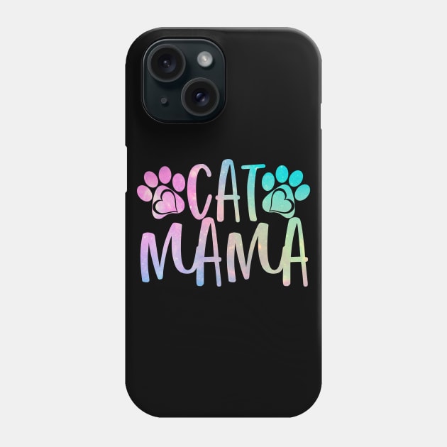 Cat Mama Typography Phone Case by trendybestgift