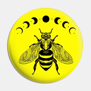 Bee and moon Pin