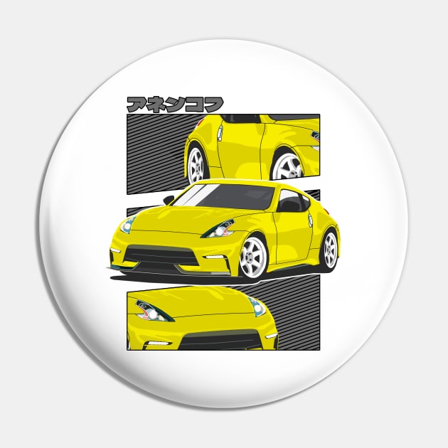 Yellow Nissan 370z Pin by Rebellion Store